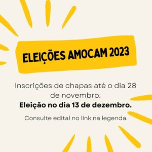 AMOCAM está recebendo inscrições de chapas para eleição da nova diretoria 13