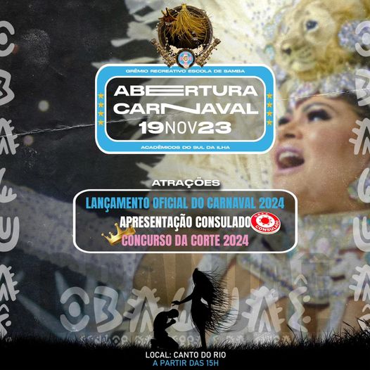 Abertura do Carnaval 2024 do Grêmio Recreativo Escola de Samba acontece dia 19 10