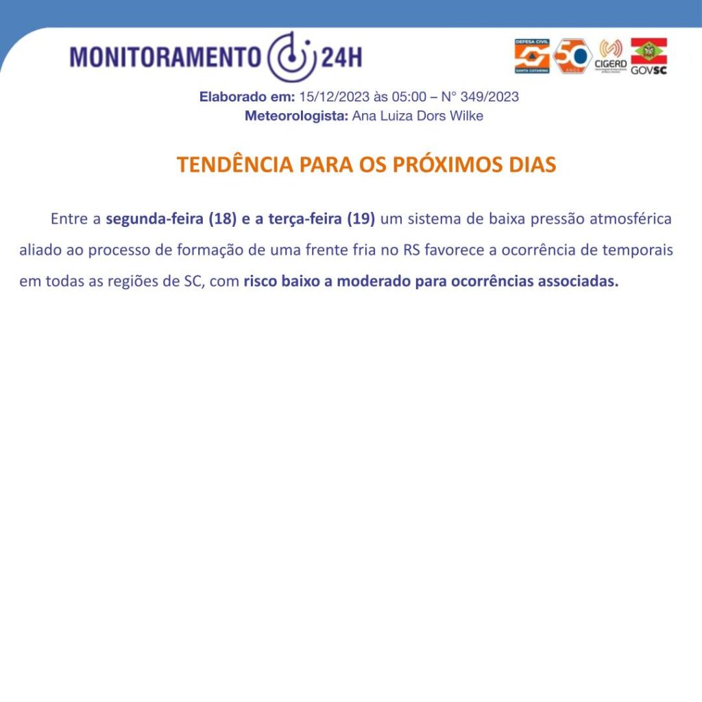 Monitoramento Meteorológico de Santa Catarina 5