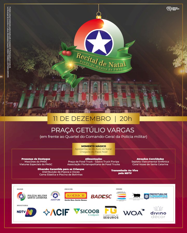 PMSC realiza Recital de Natal para o público na Capital 1