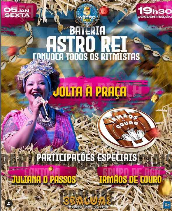 Bateria Astro Rei realiza desfile na praça XV 1