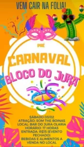 Bloco do Jura tem carnaval neste sábado 15