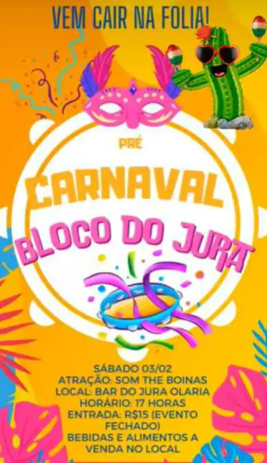 Bloco do Jura tem carnaval neste sábado 1