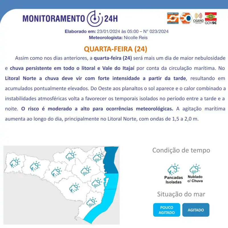 Previsão do tempo aponta instabilidade nesta terça-feira 2