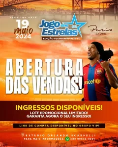 Leia mais sobre o artigo Ingressos para o Jogo das Estrelas em Florianópolis começam a ser vendidos