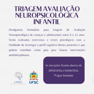 Laboratório da UFSC promove avaliação neuropsicológica em crianças de 6 a 12 anos 2