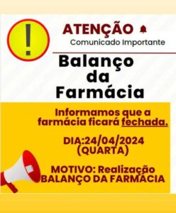 Leia mais sobre o artigo Farmácia Básica do Centro de Saúde do Pântano do Sul está fechada neste dia 24