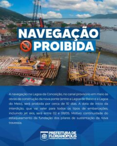 Leia mais sobre o artigo Navegação em área da Lagoa da Conceição será temporariamente proibida