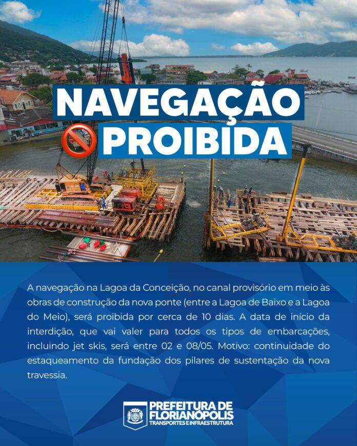 Navegação em área da Lagoa da Conceição será temporariamente proibida 1
