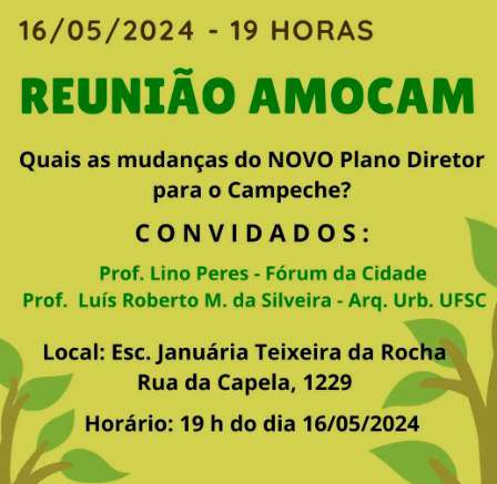 AMOCAM debate as mudanças do novo plano diretor para o Campeche 1