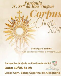 Leia mais sobre o artigo Celebração da solenidade de Corpus Christi acontece na Comunidade Santa Catarina de Alexandria