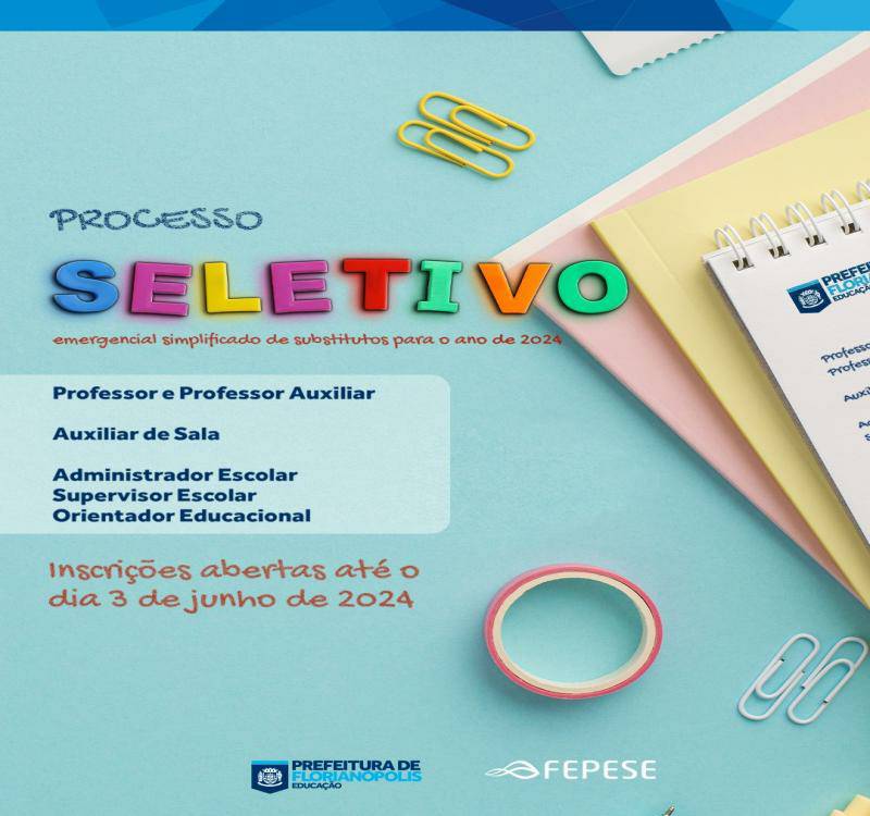 Inscrições para processo seletivo de professores de Florianópolis estão abertas 1