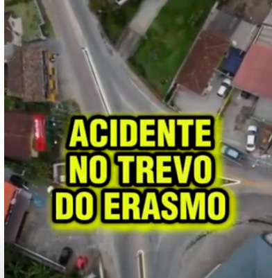 Jovem relata acidente no trevo do Erasmo 1