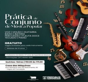 Leia mais sobre o artigo Oficina de música na Casa das Máquinas está aberta para todos os níveis