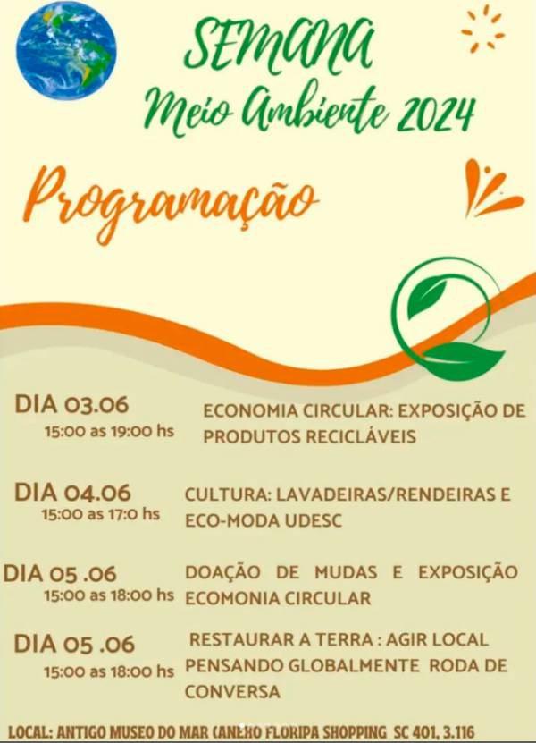 Semana do Meio Ambiente e Dia Mundial dos Oceanos terá programação especial em Florianópolis 1