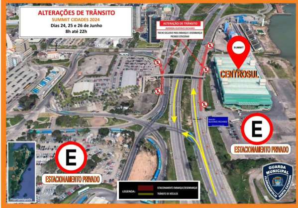 Entenda as alterações de trânsito em frente do CentroSul durante Summit Cidades 1