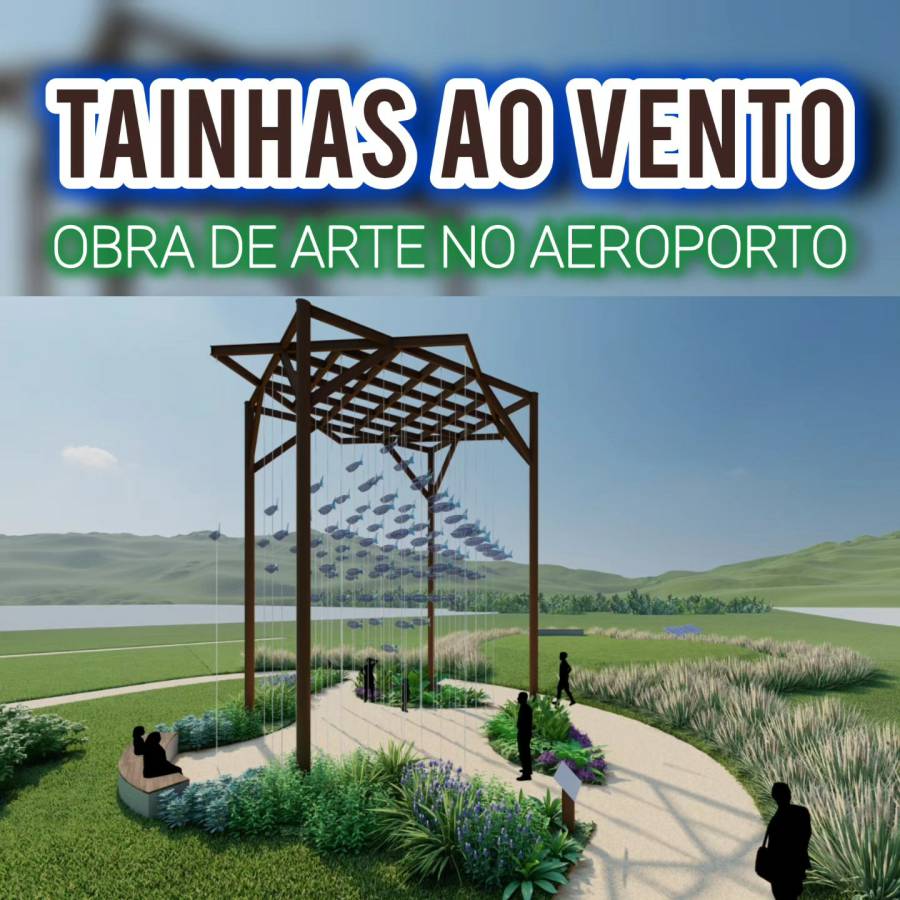 Aeroporto de Florianópolis recebe Monumento Tainhas ao Vento 1