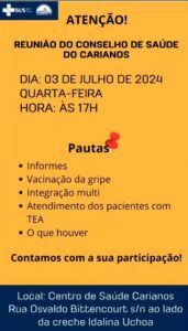 Leia mais sobre o artigo Conselho Municipal de Saúde do Carianos se reúne nesta quarta-feira