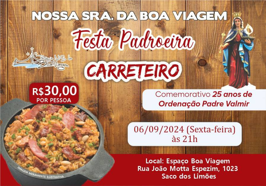 Divulgada a programação da Festa da Paróquia Nossa Senhora da Boa Viagem 3