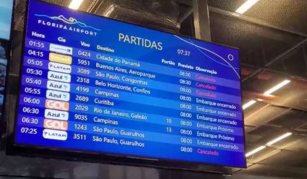 Nevoeiro em Florianópolis fecha aeroporto e afeta, ao menos, 10 voos 1