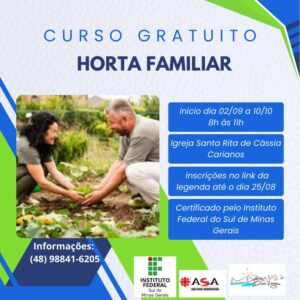 Leia mais sobre o artigo Curso de Horta Familiar e Comunitária no Carianos oferece inscrições gratuitas