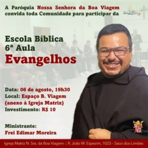 Leia mais sobre o artigo Formação da Escola Bíblica na Paróquia Nossa Senhora da Boa Viagem pauta os Evangelhos com o Frei Edimar