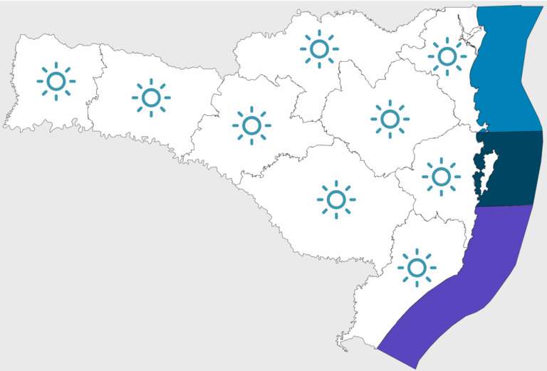 Previsão do tempo para esta semana em Santa Catarina prevê frio intenso no início da semana 1