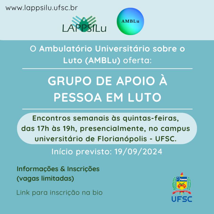 UFSC promove grupo de apoio gratuito a pessoas em luto 1