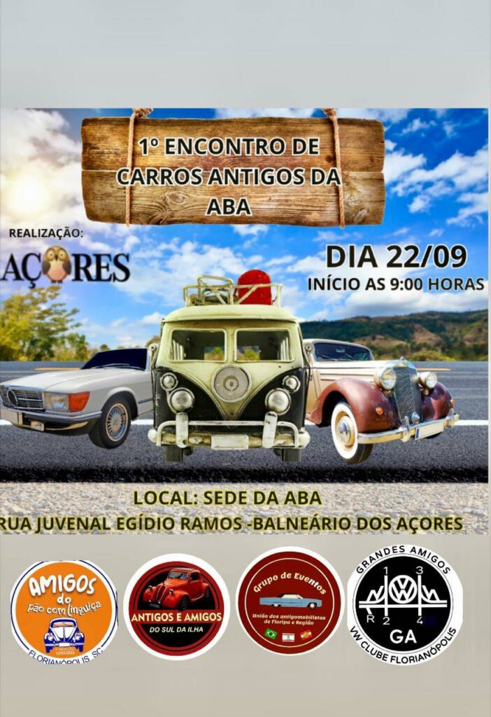 ABA promove o 1º  Encontro de Carros Antigos no Balneário das Açores 1