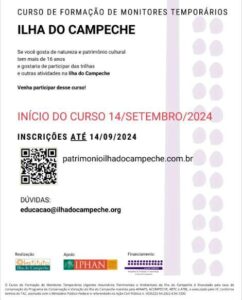 Leia mais sobre o artigo Abertas as inscrições para o curso de formação de monitores temporários na Ilha do Campeche