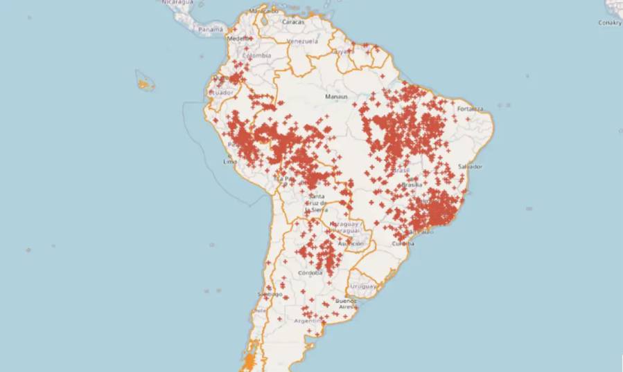 Brasil concentra 71,9% das queimadas na América do Sul nas últimas 48h 1