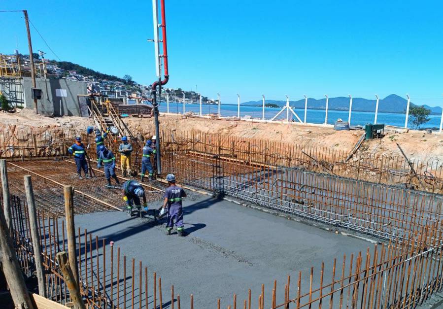 CASAN faz concretagem de novo tanque da ETE Insular em Florianópolis 1