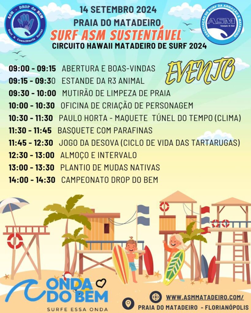 Evento ASM Matadeiro Surf 2024 celebra ondas sustentabilidade e integração com a comunidade 2