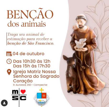 Paróquia do Campeche realiza Benção dos Animais no dia de São Francisco de Assis 1