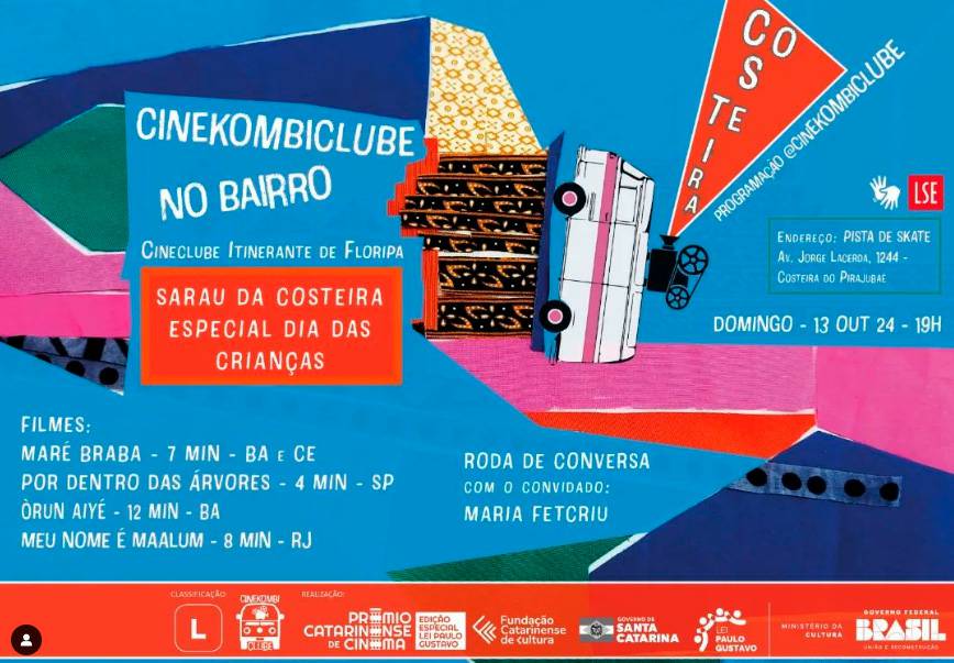 CINEKOMBICLUBE leva magia do cinema para o Sarau da Costa e celebra o Dia das Crianças 1