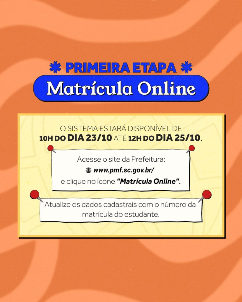 Fique ligado nas datas para matrículas no 1º Ano 3