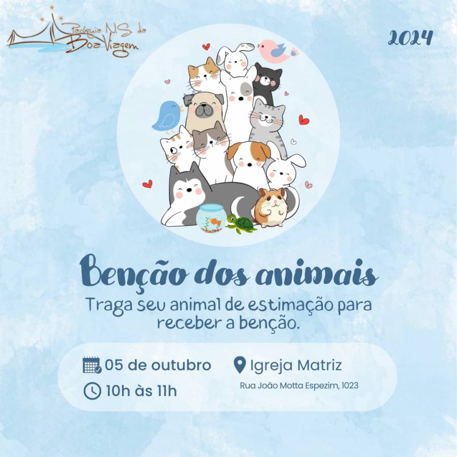 Paróquia Nossa Senhora da Boa Viagem realiza benção dos animais 1