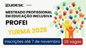 Leia mais sobre o artigo Udesc Cead recebe inscrições para 28 vagas no Mestrado em Educação Inclusiva