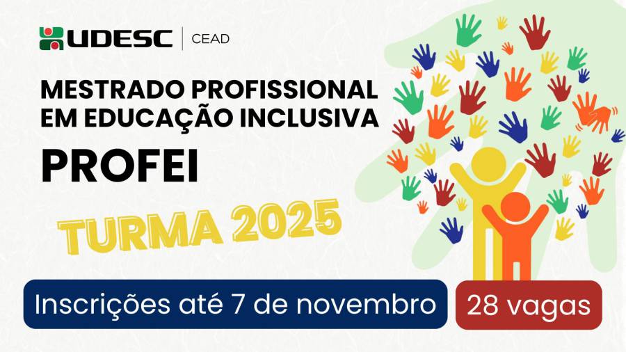 Udesc Cead recebe inscrições para 28 vagas no Mestrado em Educação Inclusiva 1