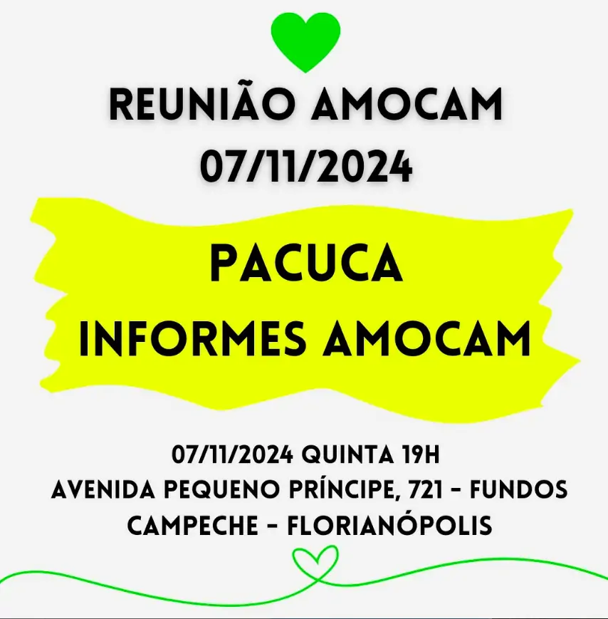 Associação de Moradores do Campeche realiza reunião mensal em 7 de novembro 1