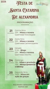 Comunidade Santa Catarina de Alexandria celebra a Festa da Padroeira com programação especial 15