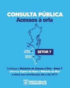 Leia mais sobre o artigo Florianópolis abre consulta pública para garantir acesso público e preservação da orla no Setor 7