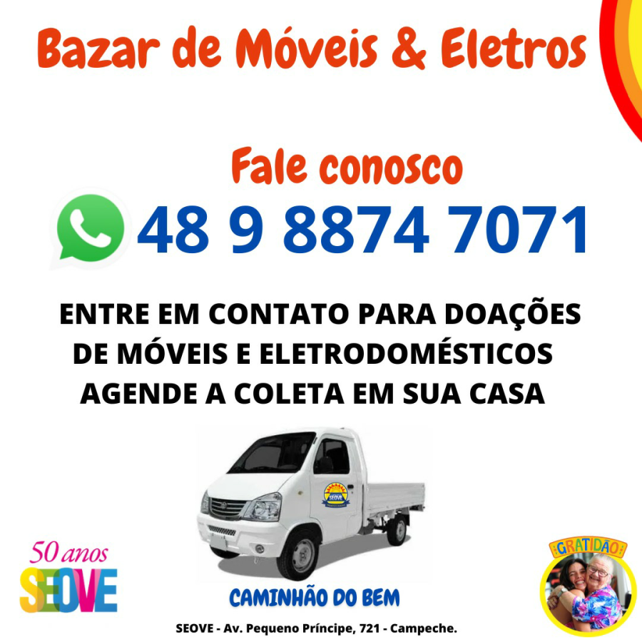 SEOVE Realiza Bazar de Móveis e Eletrodomésticos e convida a comunidade a contribuir 1