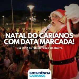 Leia mais sobre o artigo Festa de Natal anima a Praça do Carianos no dia 11 de dezembro