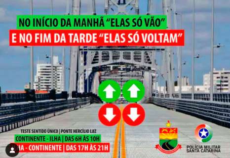 Teste de sentido único na Ponte Hercílio Luz começa nesta terça-feira 1