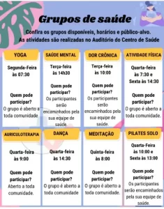 Leia mais sobre o artigo Centro de Saúde do Alto Ribeirão oferece grupos gratuitos para promoção da saúde