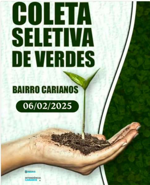 Coleta seletiva de resíduos verdes no Carianos será no dia 6 de fevereiro 5