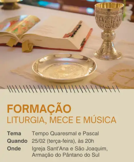 Paróquia do Campeche promove formação sobre o Tempo Quaresmal e Pascal para agentes de pastoral 1