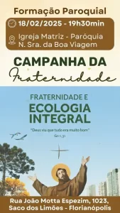 Leia mais sobre o artigo Paróquia do Saco dos Limões convida fiéis para Formação sobre a Campanha da Fraternidade 2025