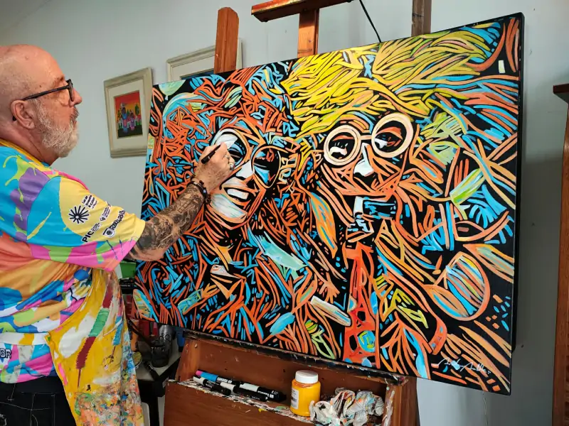 Universo do Carnaval de Florianópolis é tema das pinturas de Anselmo Arlotta 1